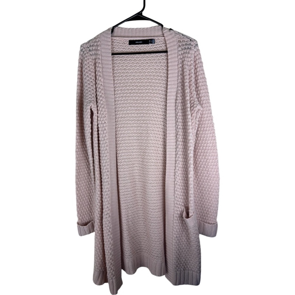 Veto Moda Long Knitted Cardigan EUC Cream in Color Size Large